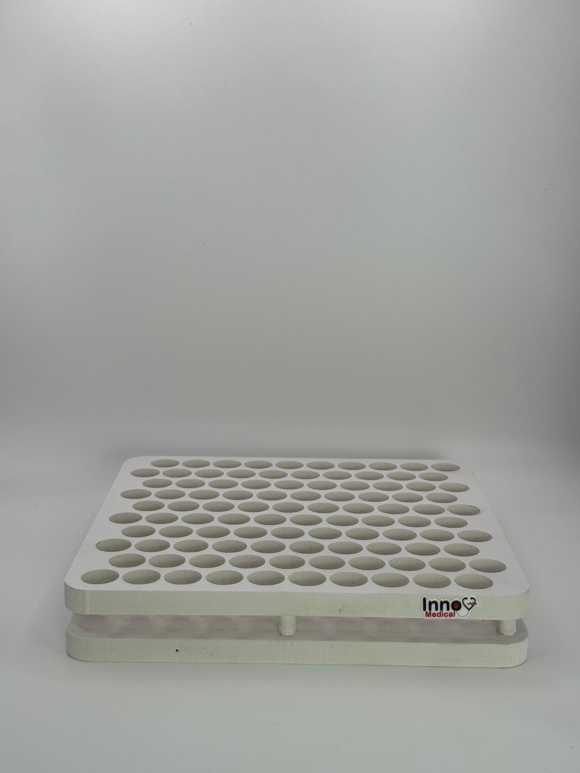 Portoir pour 100 tubes d'analyse 10ml